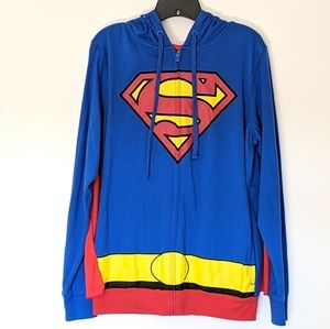 Superman Hoodie Zip Up Lightweight Jacket